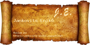 Jankovits Enikő névjegykártya